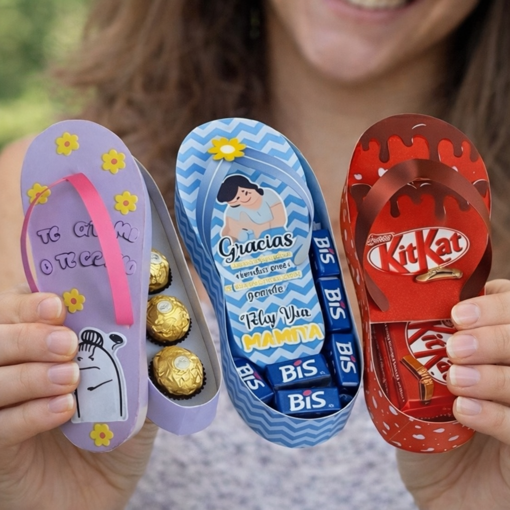 +50 Moldes Caixinha de Chinelo